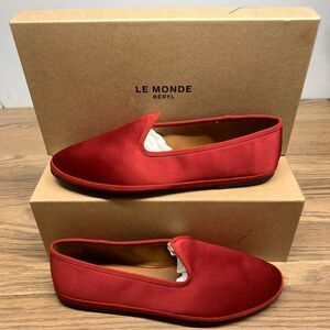 Le Monde Beryl Soft Venetian Flat Slippers In Scarlet Red - Women's Size 41